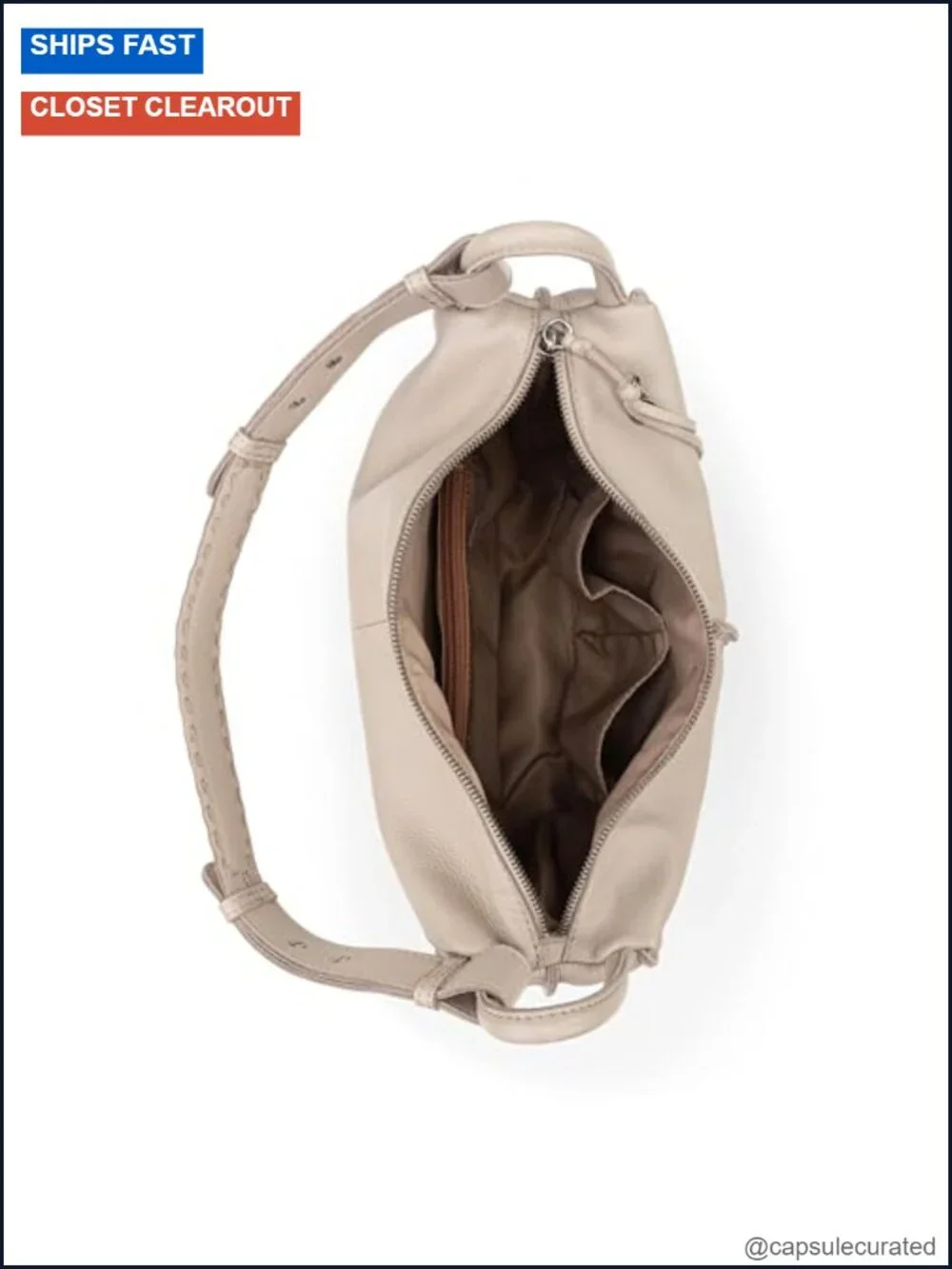 The Sak Los Feliz Large Hobo Leather Women's Purse with Zipper Pocket